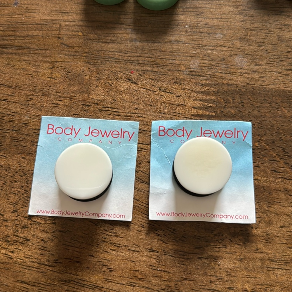 White plastic plugs